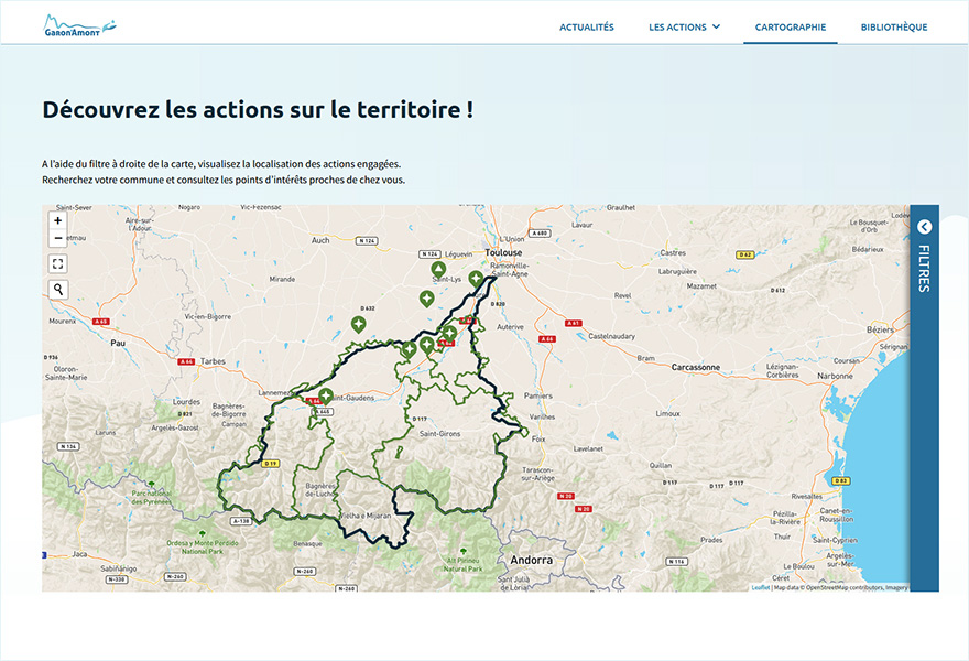 Outil cartographie de localisation des actions engagées de Garon’Amont